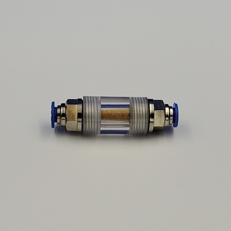 PPD Push Lock In-line Filter, 90 μm. 1/4" fittings; bronze filter. Small PPDF-25-1/4-1/4-B90